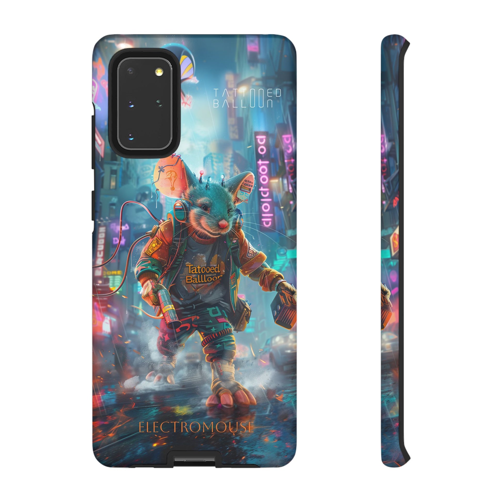 Electromouse Cyber City Design from Tattooed Balloon's 'Dirty Circuits' Album, Phone Cases