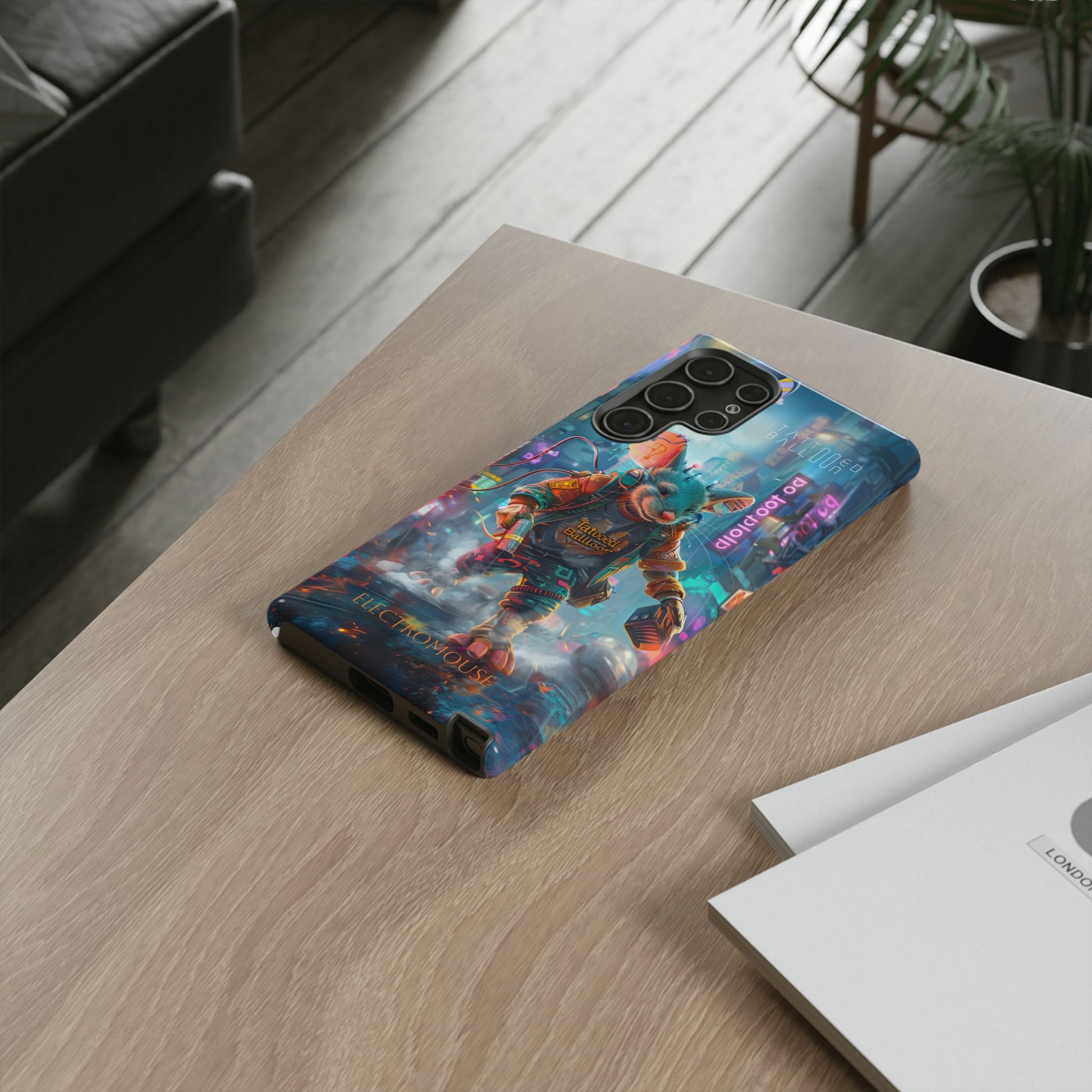 Electromouse Cyber City Design from Tattooed Balloon's 'Dirty Circuits' Album, Phone Cases