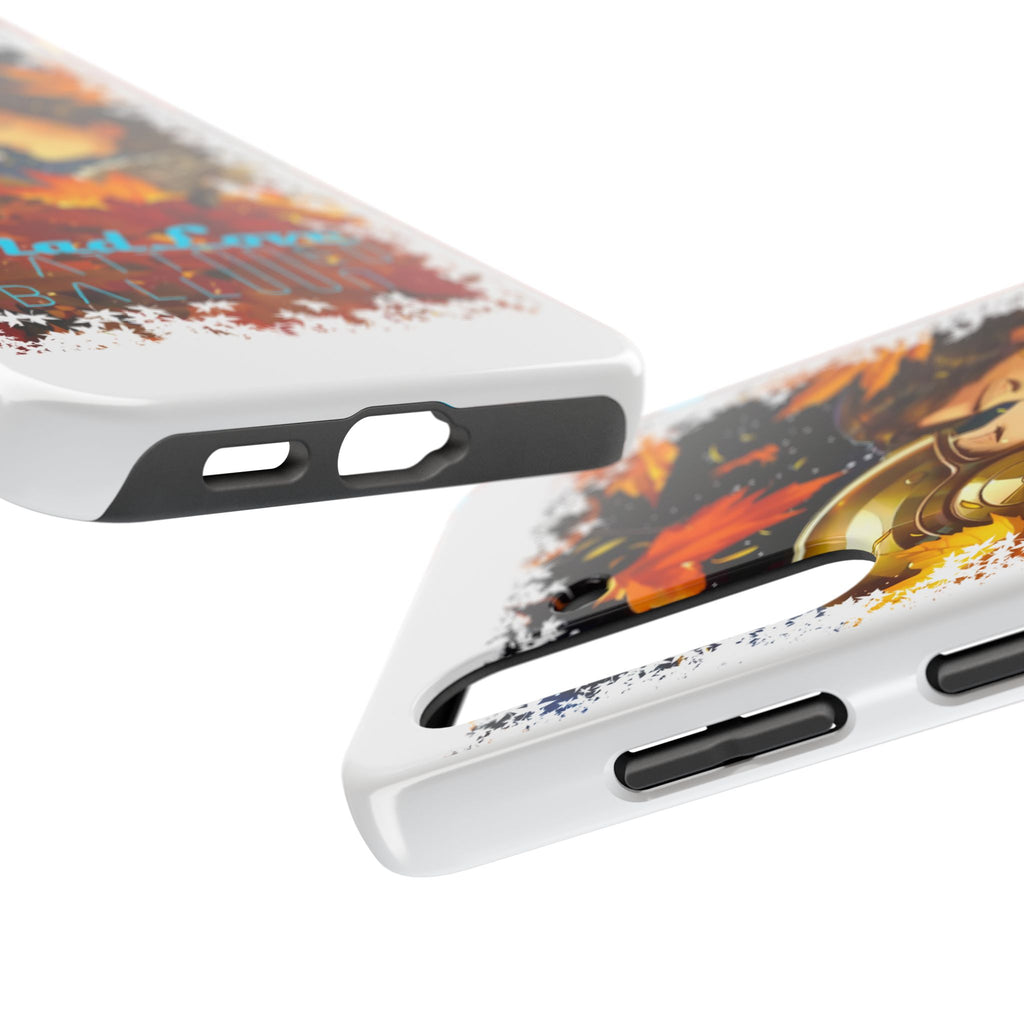"Mad Love" Phone Case, Fall Themed,  Protector, Seasonal Tech Accessories, white.