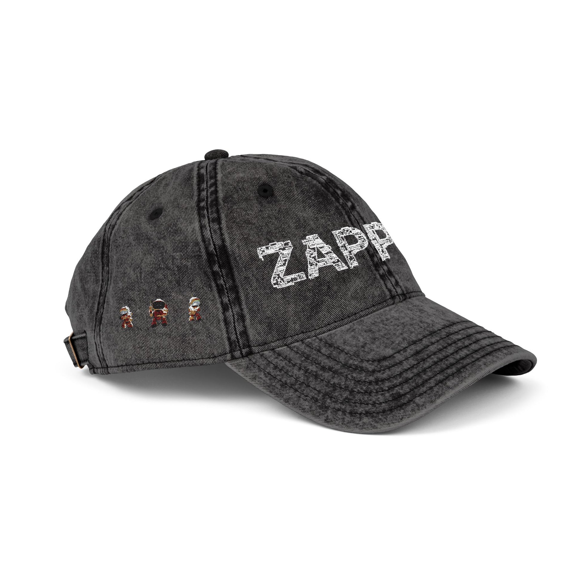 "Zapper" Vintage Embroidered Cap, Retro Hat for Casual Style, Dad Hat, Gift for Music Lovers, Vintage Fashion Accessory