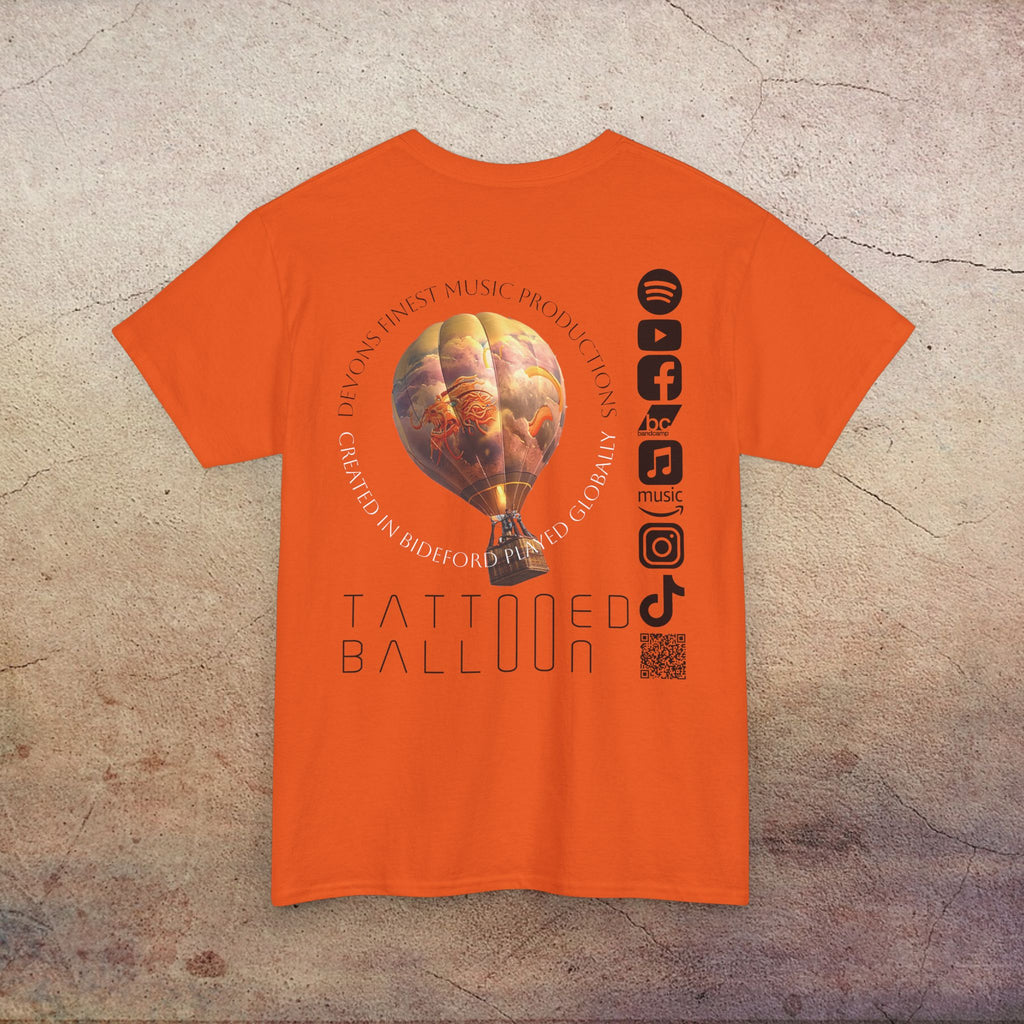 Tattooed Balloon Tee, Casual Wear, Outdoor Adventure T-Shirt, Festival Apparel, Summer Vibes Clothing, Unique Gift Idea