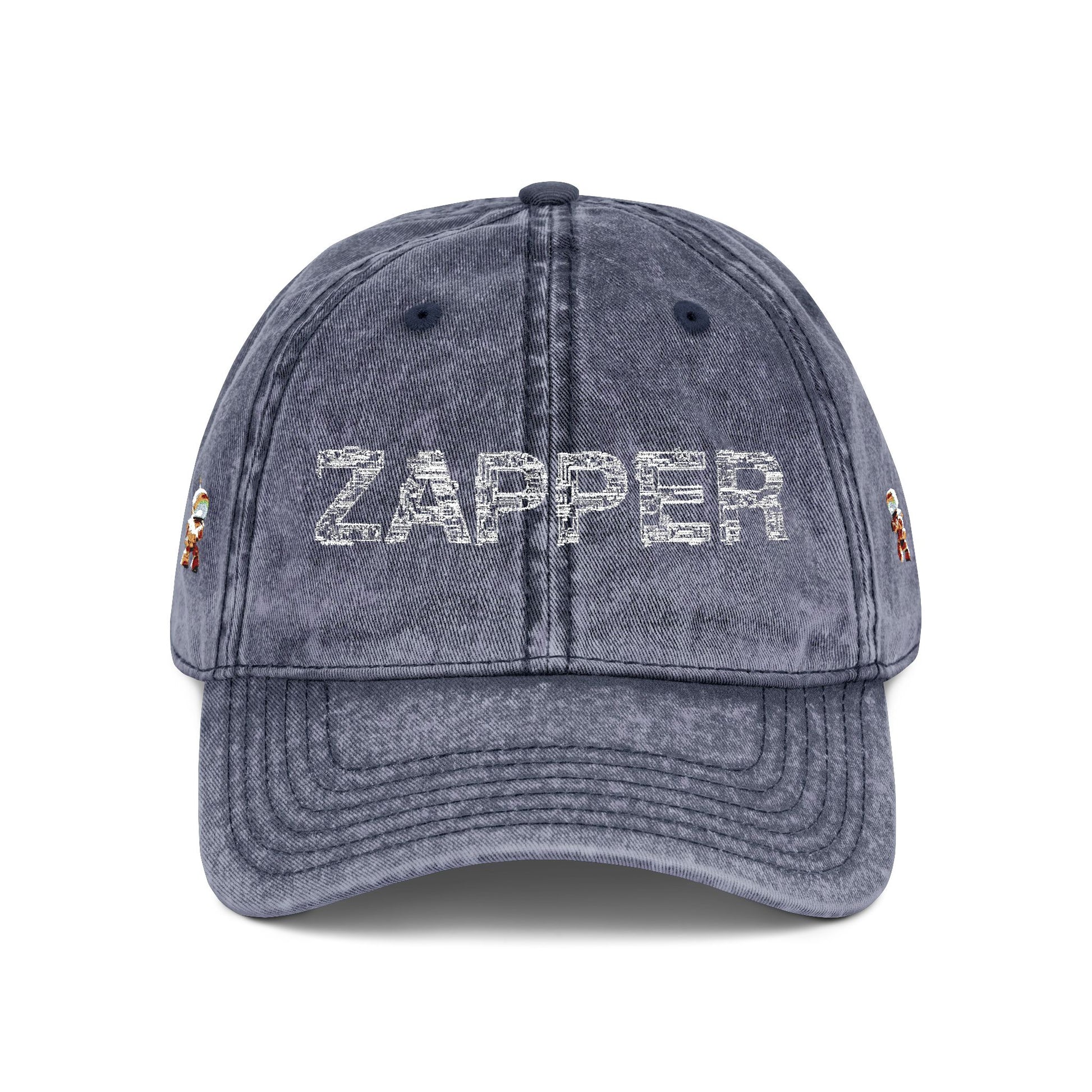 "Zapper" Vintage Embroidered Cap, Retro Hat for Casual Style, Dad Hat, Gift for Music Lovers, Vintage Fashion Accessory