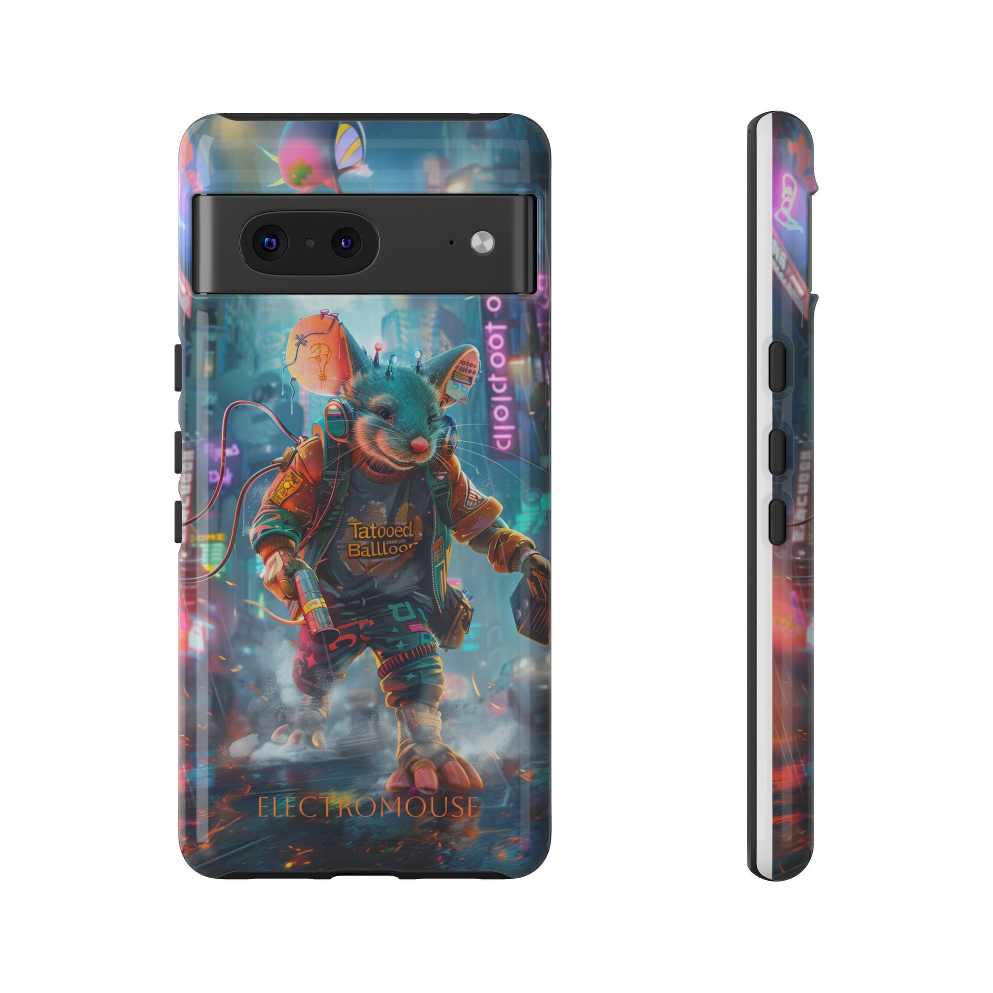 Electromouse Cyber City Design from Tattooed Balloon's 'Dirty Circuits' Album, Phone Cases