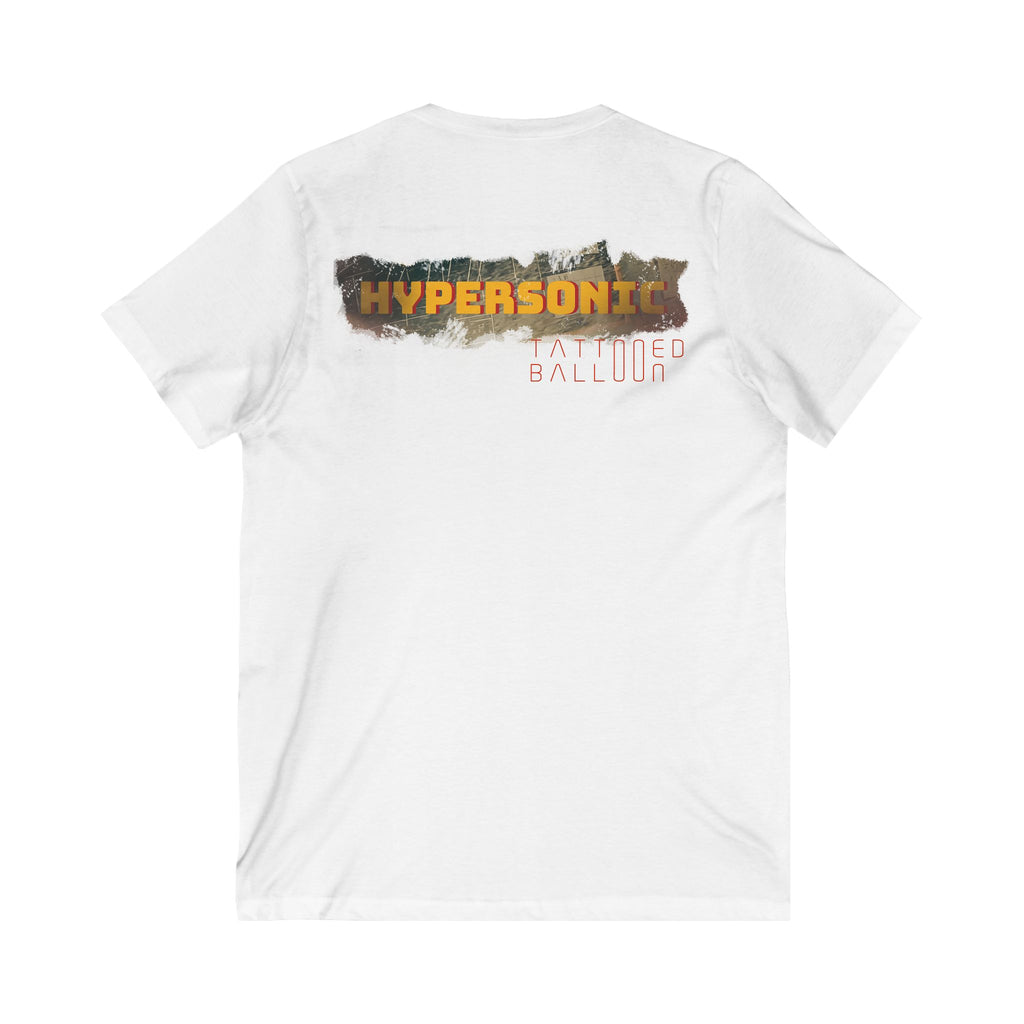 "Hypersonic" Top Unisex Jersey Short Sleeve V-Neck Tee