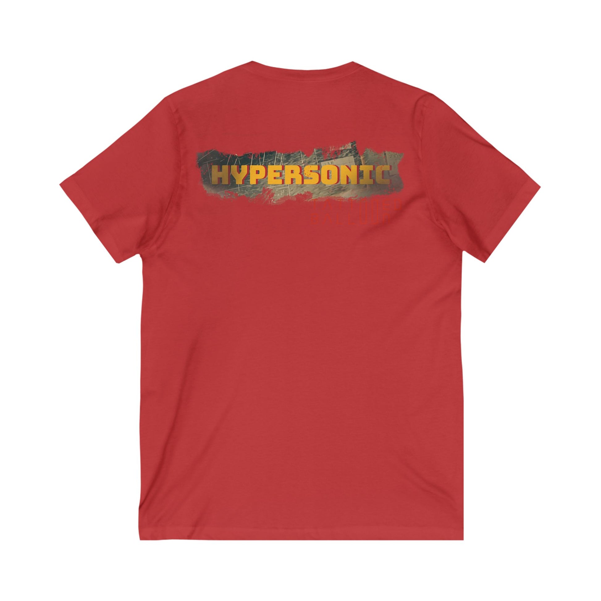 "Hypersonic" Top Unisex Jersey Short Sleeve V-Neck Tee